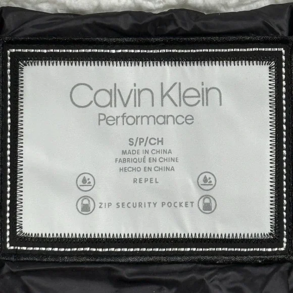 Calvin Klein Womens Performance Black Puffer Vest White Sherpa Lining Size Small - Picture 4 of 11